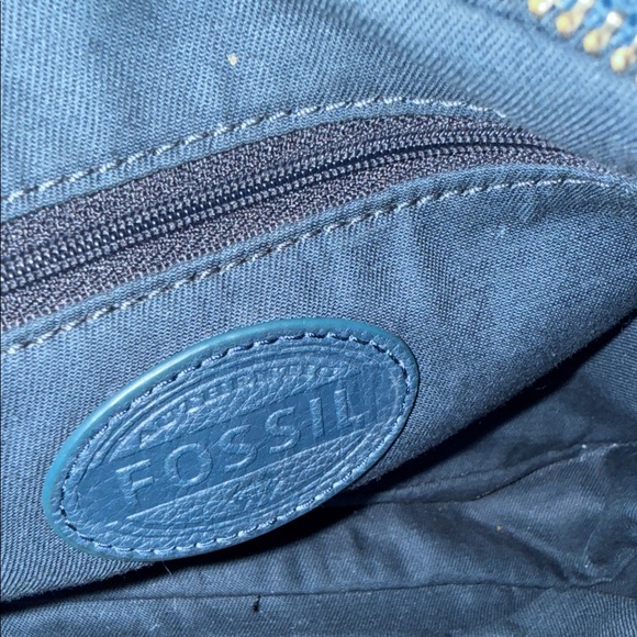 Fossil Women's Crossbody Bag - Navy Blue and Cream Stripes - Picture 10 of 11